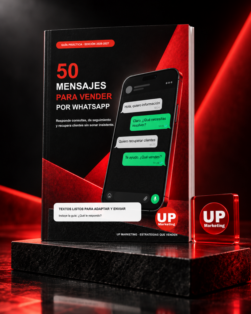 Guía 50 mensajes para vender por WhatsApp de UP Marketing